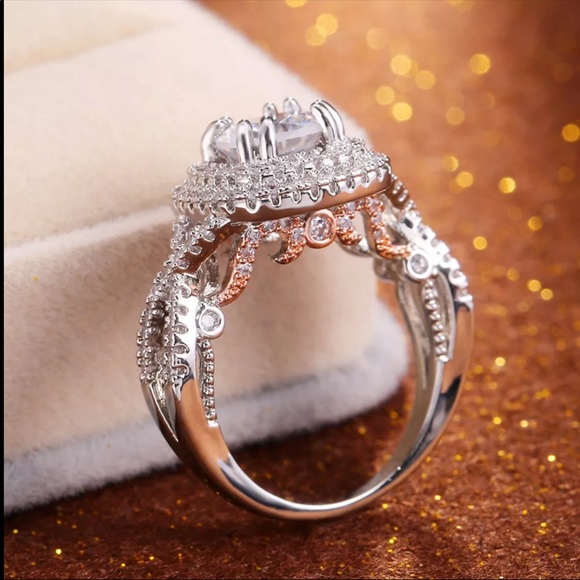 New Women’s 925 Silver Luxury Diamond Ring 💍 - Picture 2 of 6